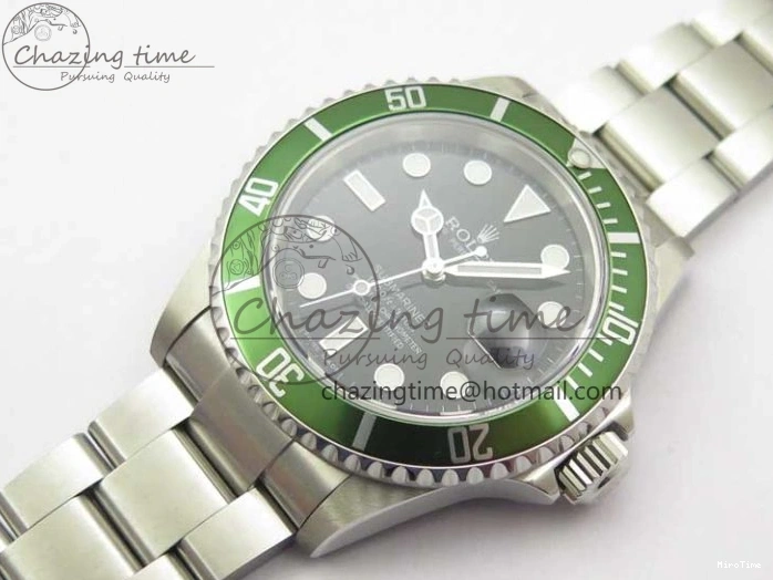 MiroTime 0502 Effortless Submariner 16610 LV Kermit Green 904L Steel ARF1:1 Best Edition on SS Bracelet SH 2577